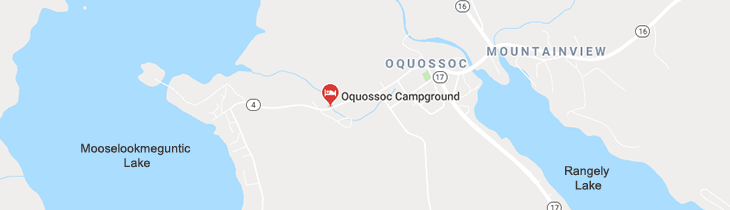 Map showing Oquossoc Campground, Oquossoc, Maine